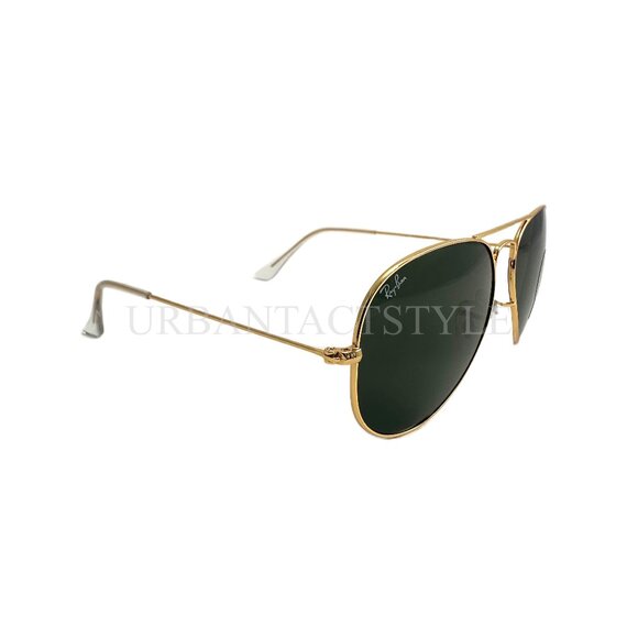New Ray-Ban Aviator Sunglasses CLASSIC GREEN G-15 Lens - RB3025 - 58mm Standard - Picture 3 of 9